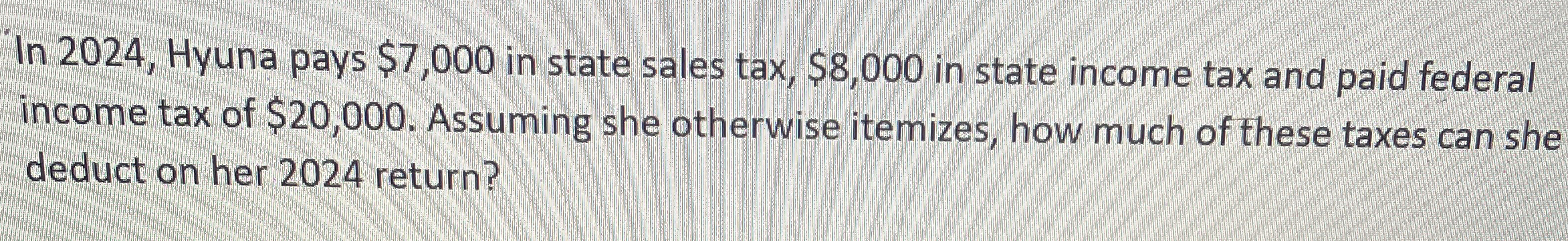 In 2 0 2 4 , Hyuna pays $ 7 , 0 0 0 in state