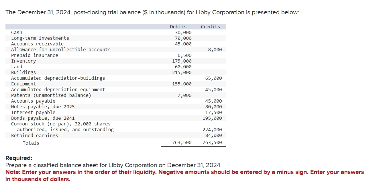The December 3 1 , 2 0 2 4 , post - closing trial