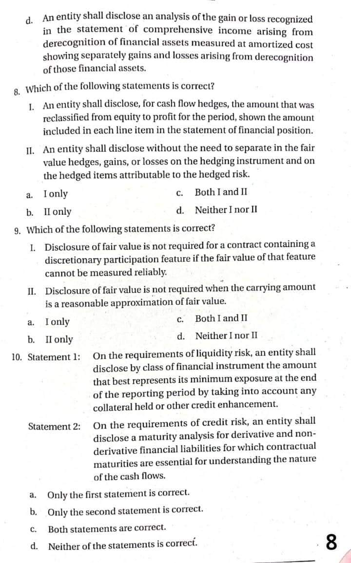 Statement 2: if :he entity has designated a