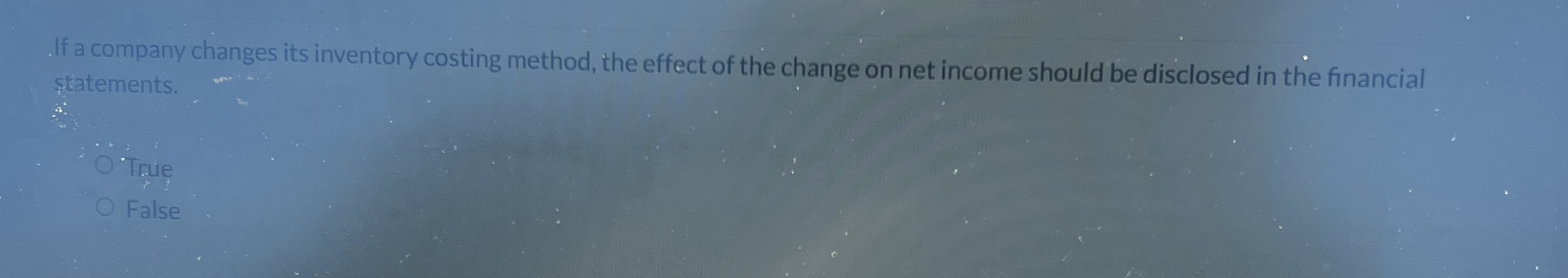 If a company changes its inventory costing