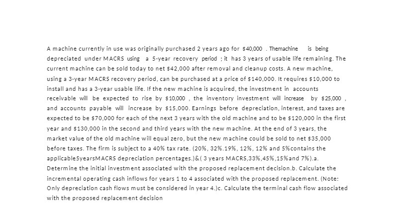 A machine currently in use was originally