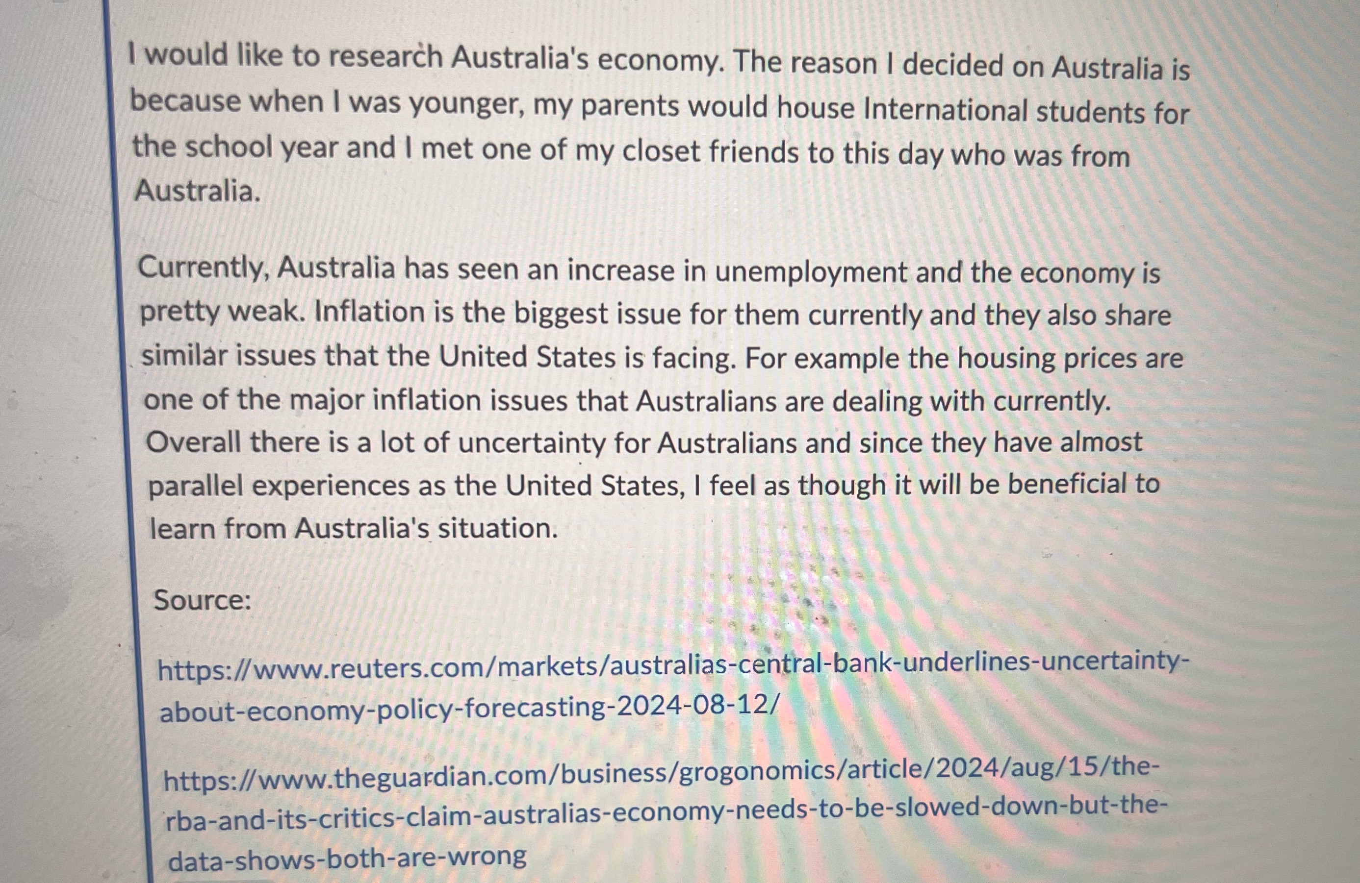 The 2 articles below is my classmate discussion