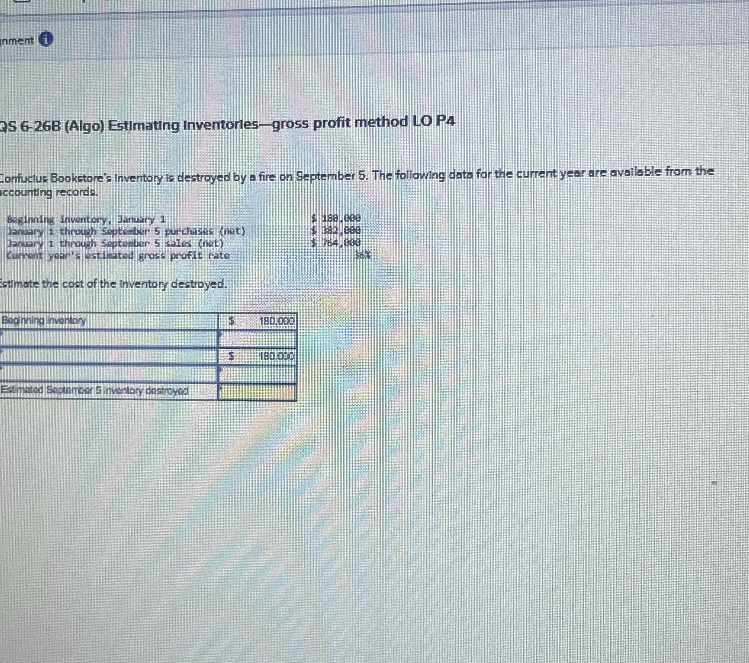 9 S 6 - 2 6 B ( Algo ) Estimating Inventorles -