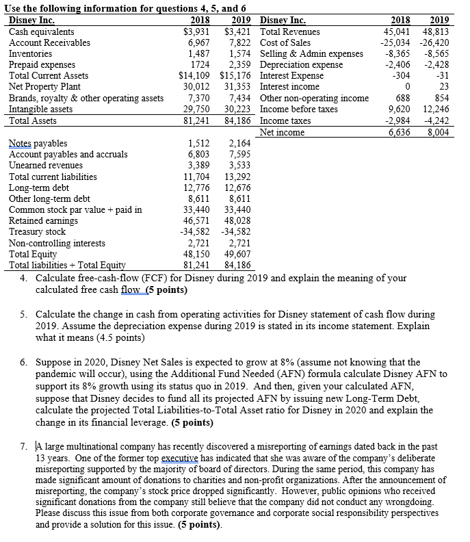 Please help with the questions from the image below. Use the following