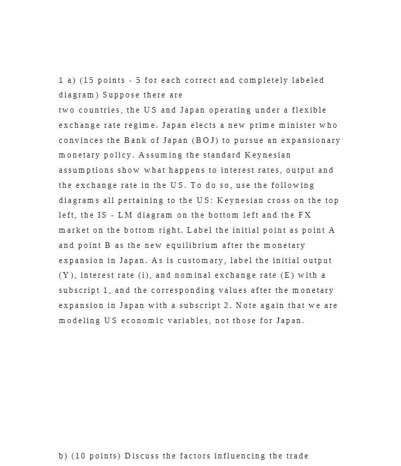 l a} {15 points - 5 for each correct and