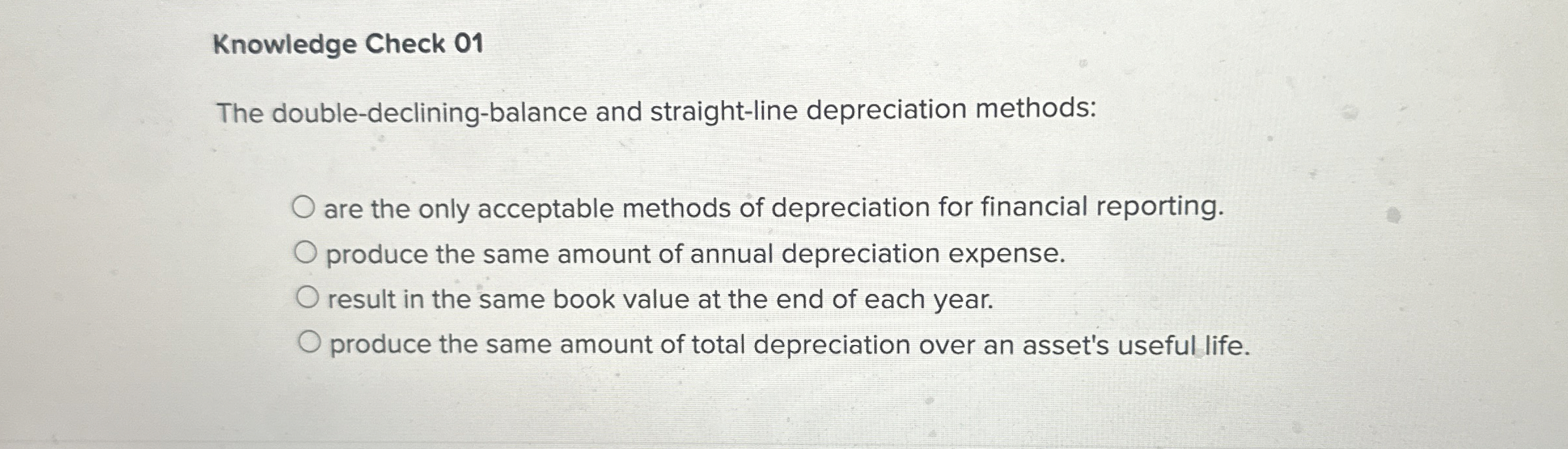 Knowledge Check 0 1 The double - declining -