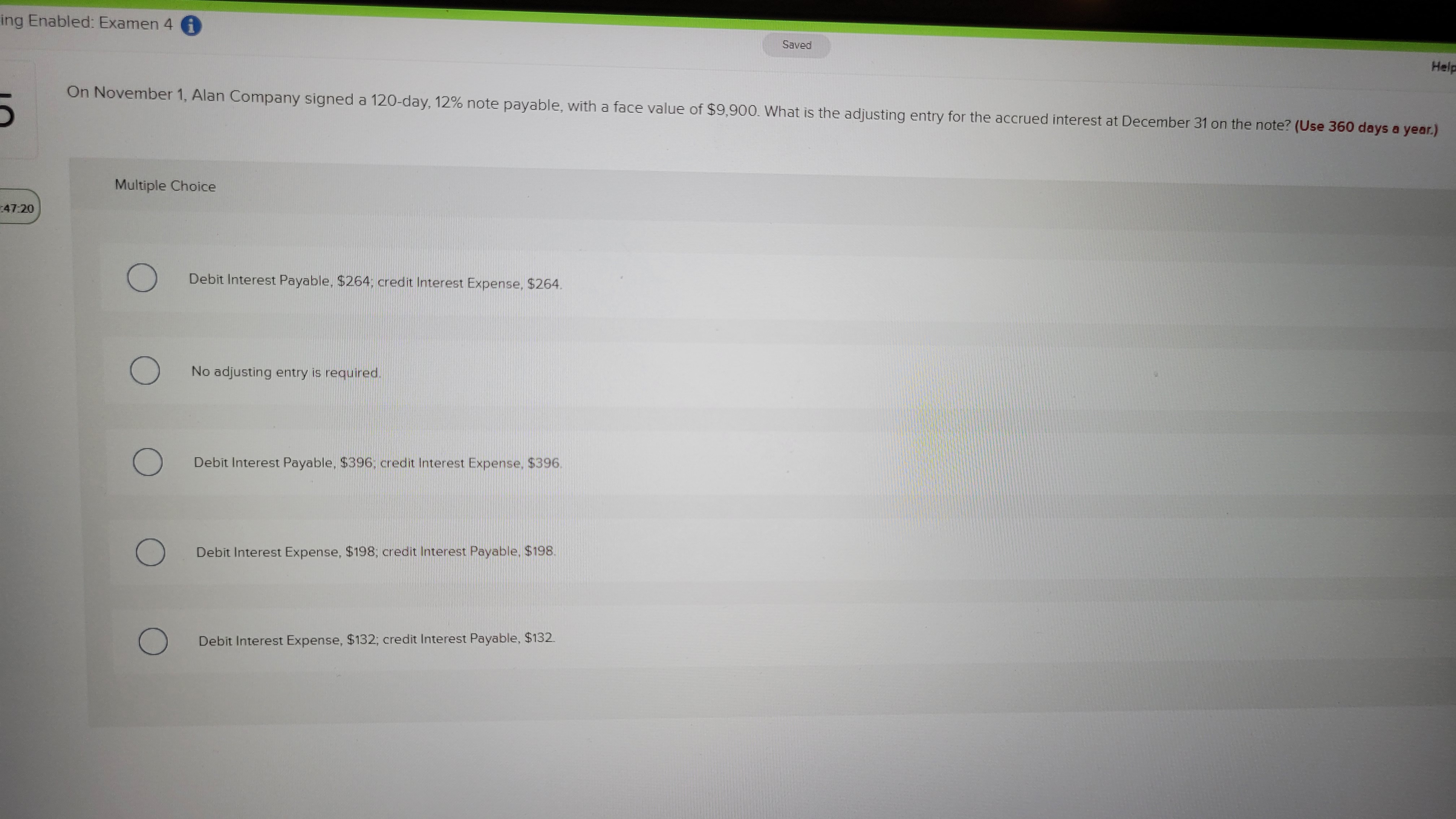 Saved Help Save & Exit An employee earns $5,650