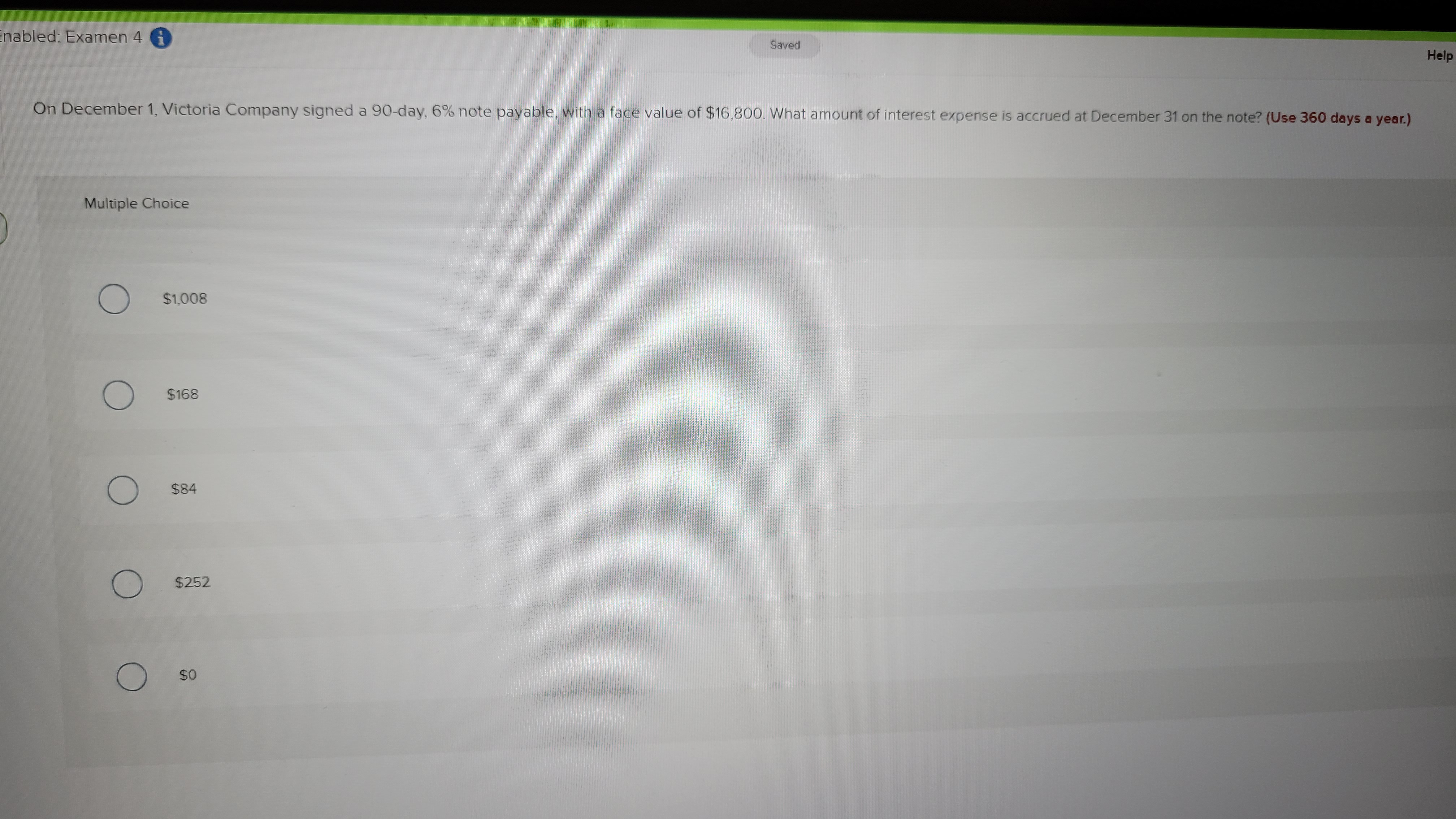 Saved Help Save & Exit An employee earns $5,650