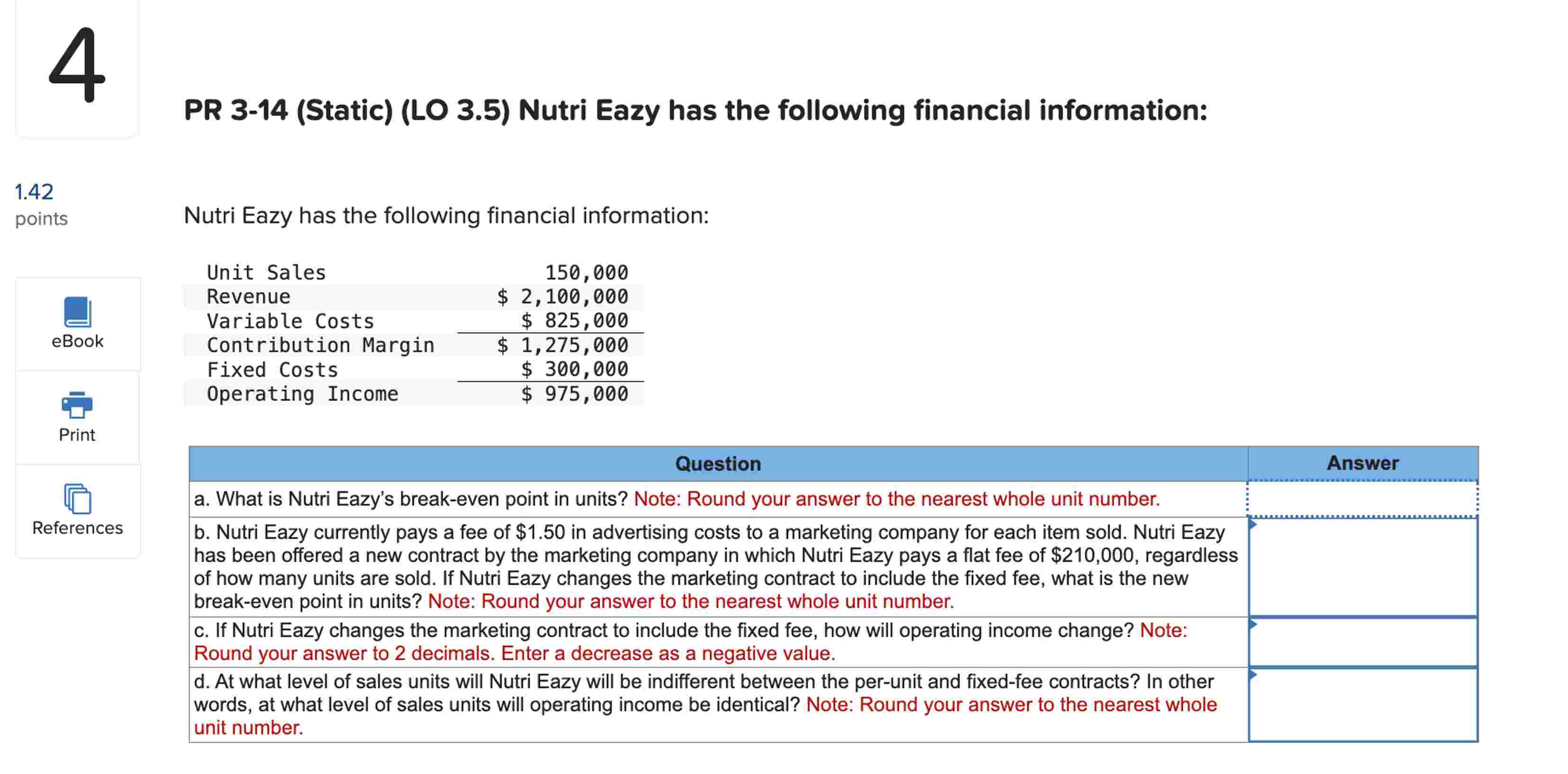 PR 3 - 1 4 ( Static ) ( LO 3 . 5 ) Nutri Eazy has