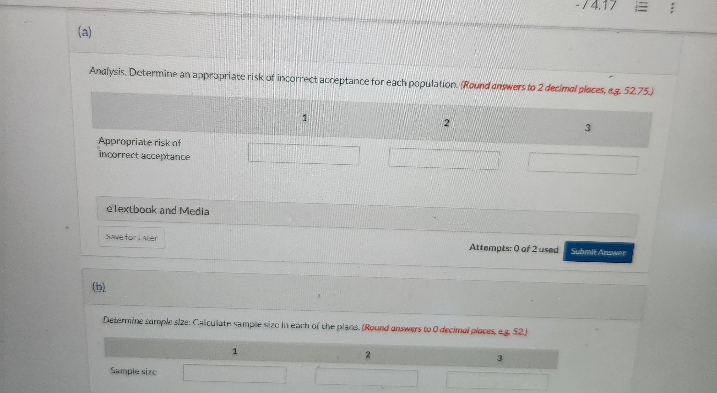MPU Estimation Data relative to three MPU