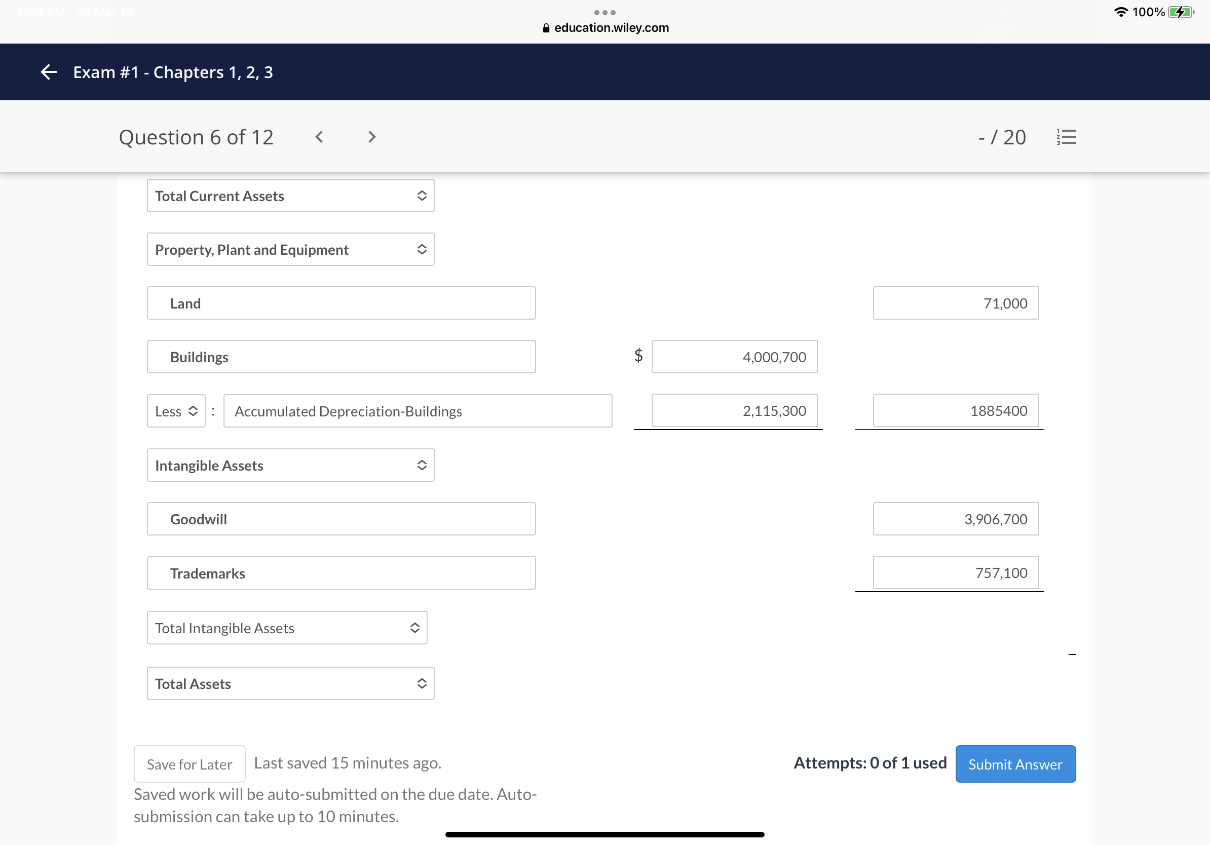 . . . 100% education.wiley.com Exam #1 - Chapters