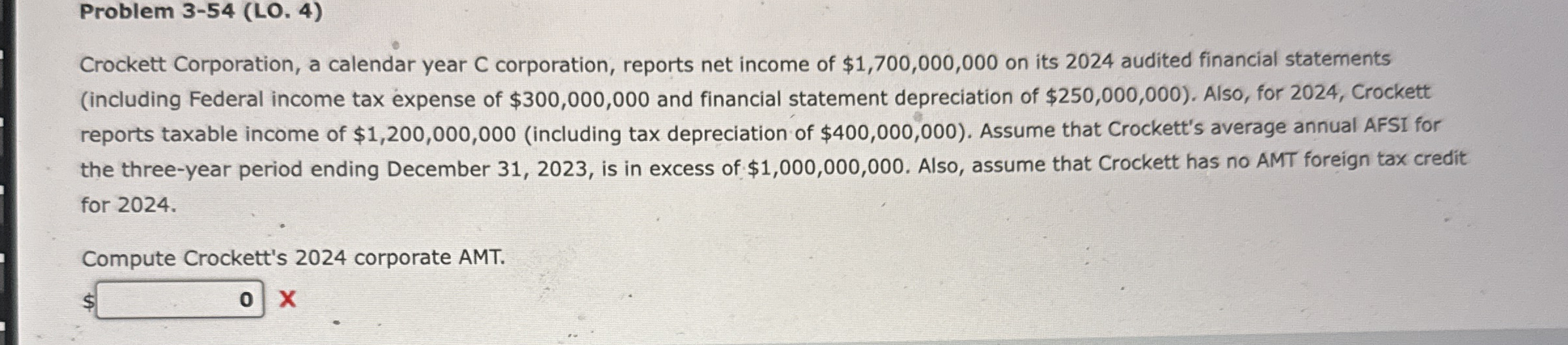 Problem 3 - 5 4 ( LO . 4 ) Crockett Corporation,