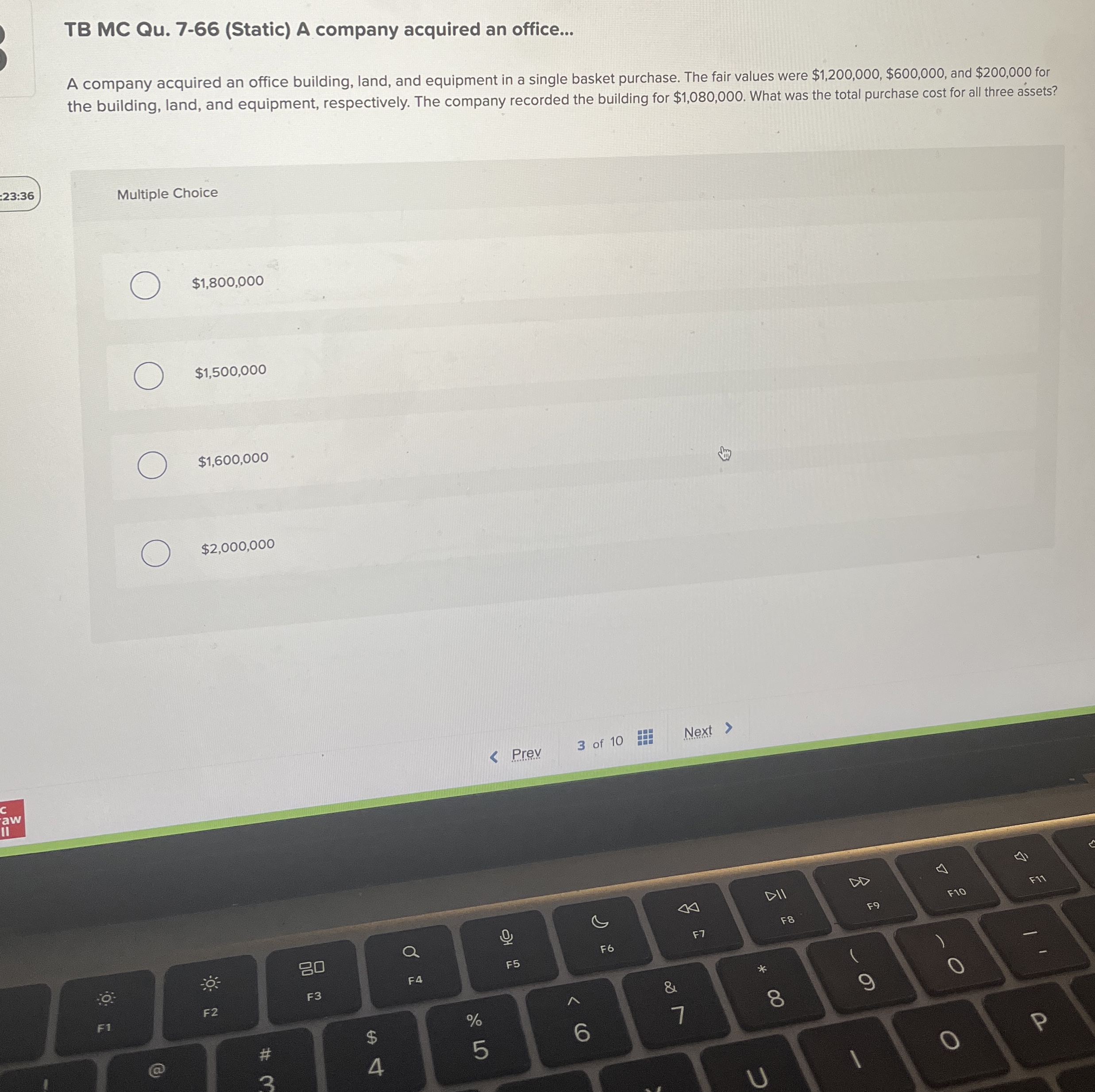 TB MC Qu . 7 - 6 6 ( Static ) A company acquired