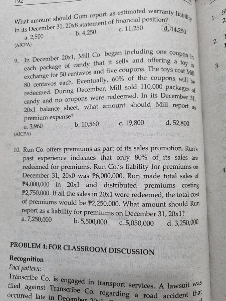 Problem 3: Multiple choice - computational is