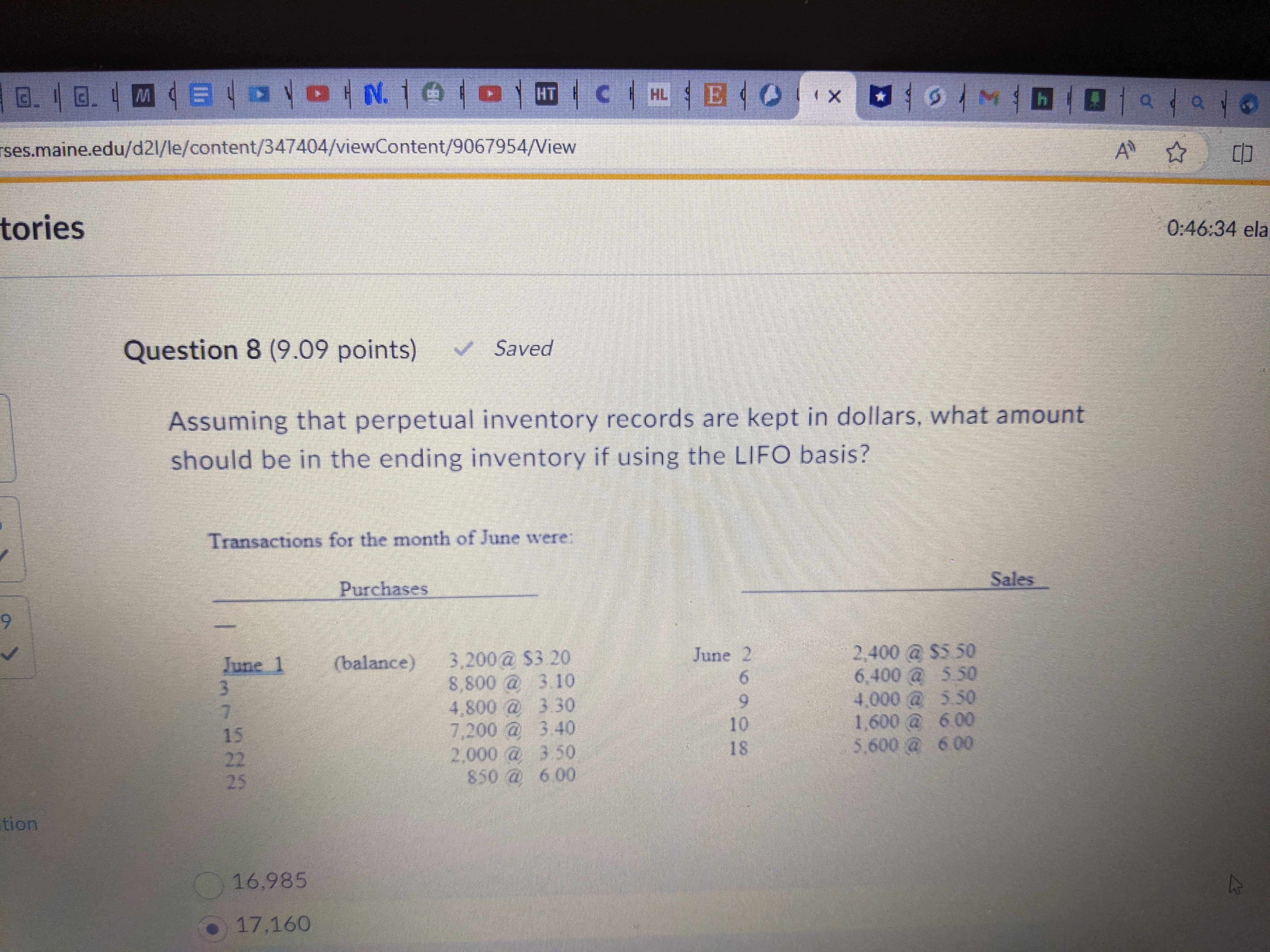 Need help calculating LIFO basis? C I ML E Q X 4