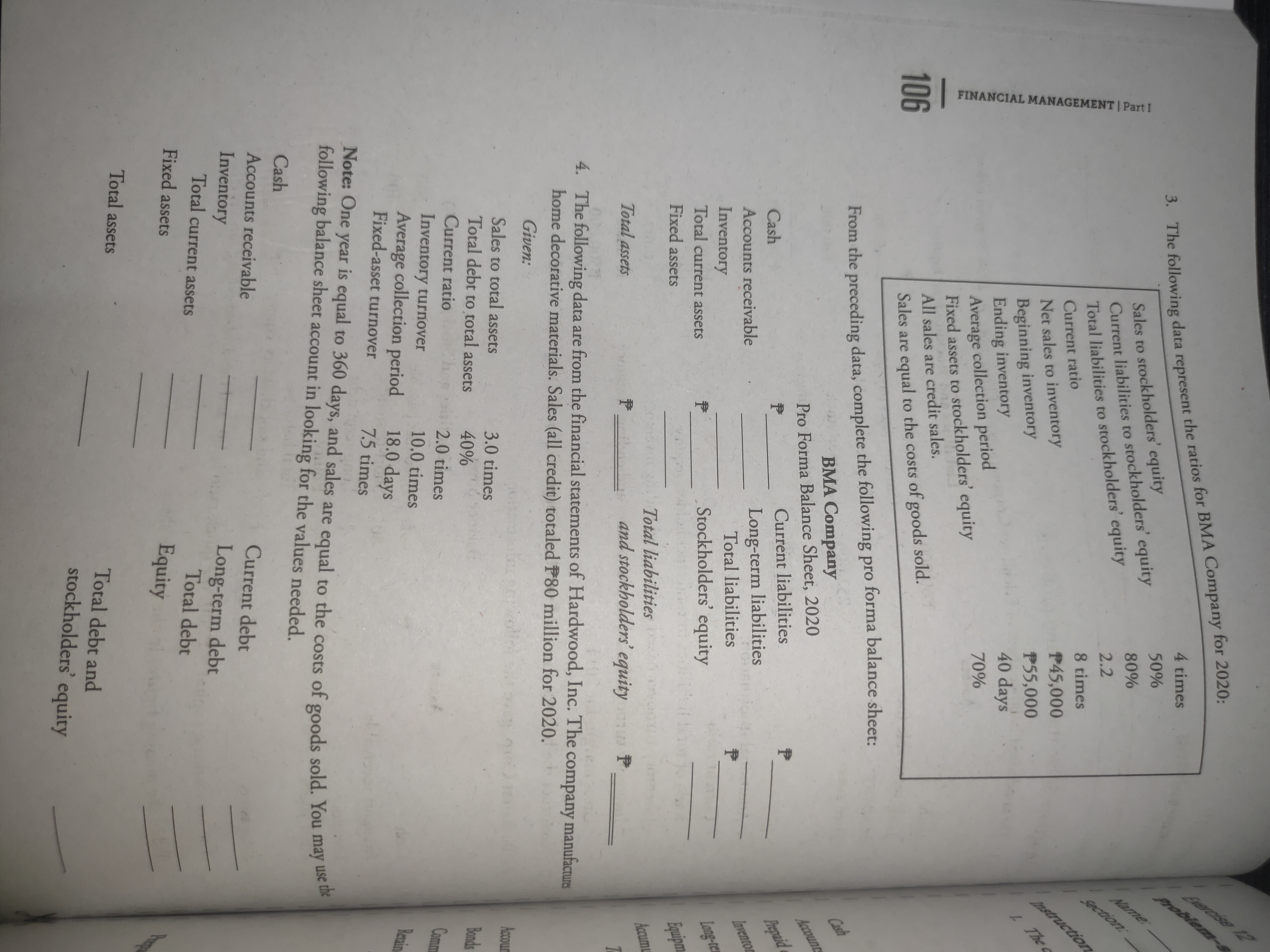 Exercise 11 Problem-solving Name : Score: Section