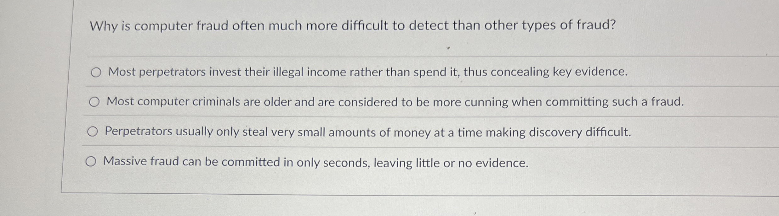 Why is computer fraud often much more difficult