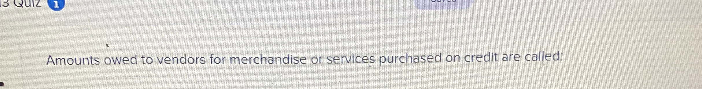 Amounts owed to vendors for merchandise or