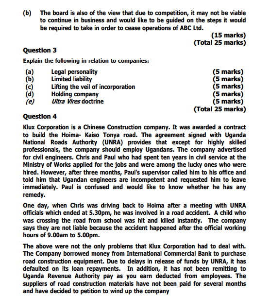 Attempt four of the five questions Question 1
