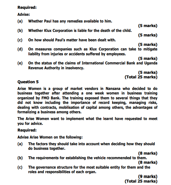 Attempt four of the five questions Question 1