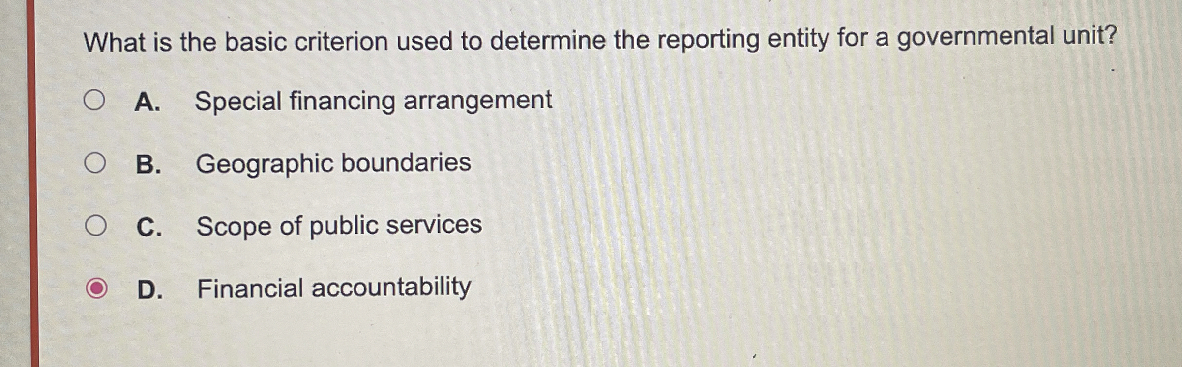 What is the basic criterion used to determine the
