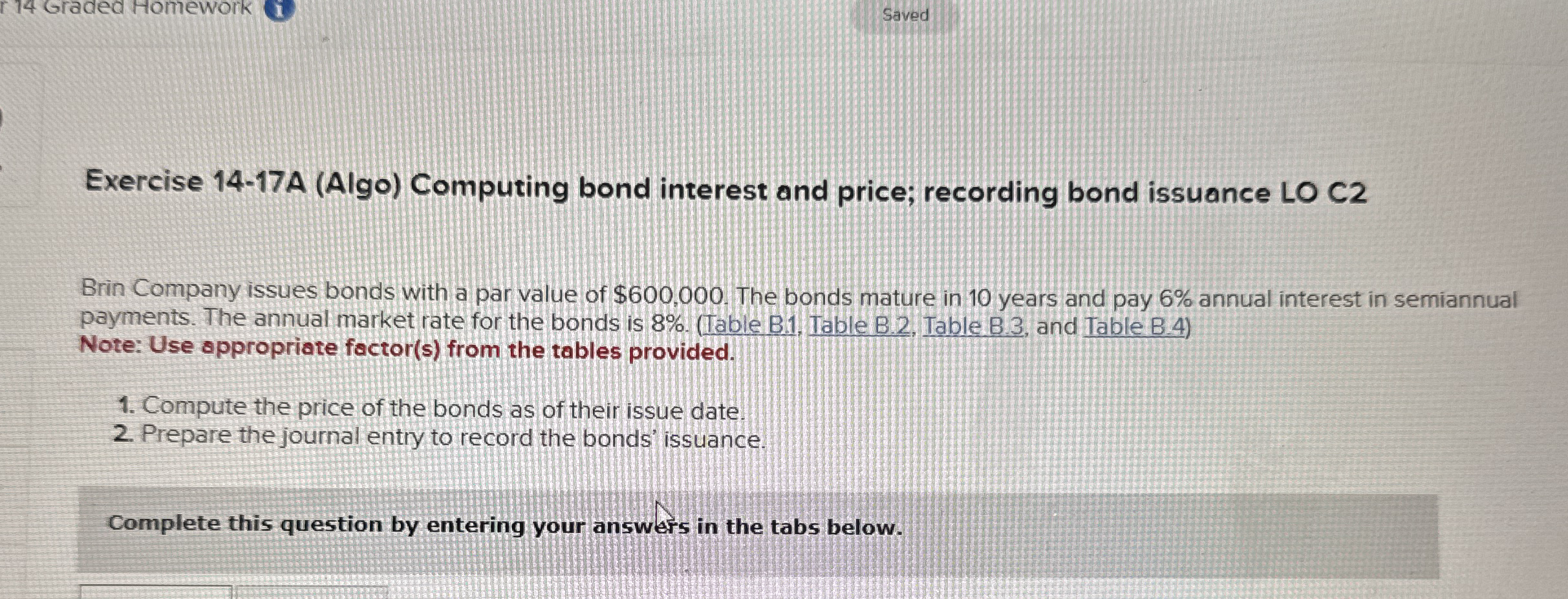 1 4 Graded Homework Saved Exercise 1 4 - 1 7 A (