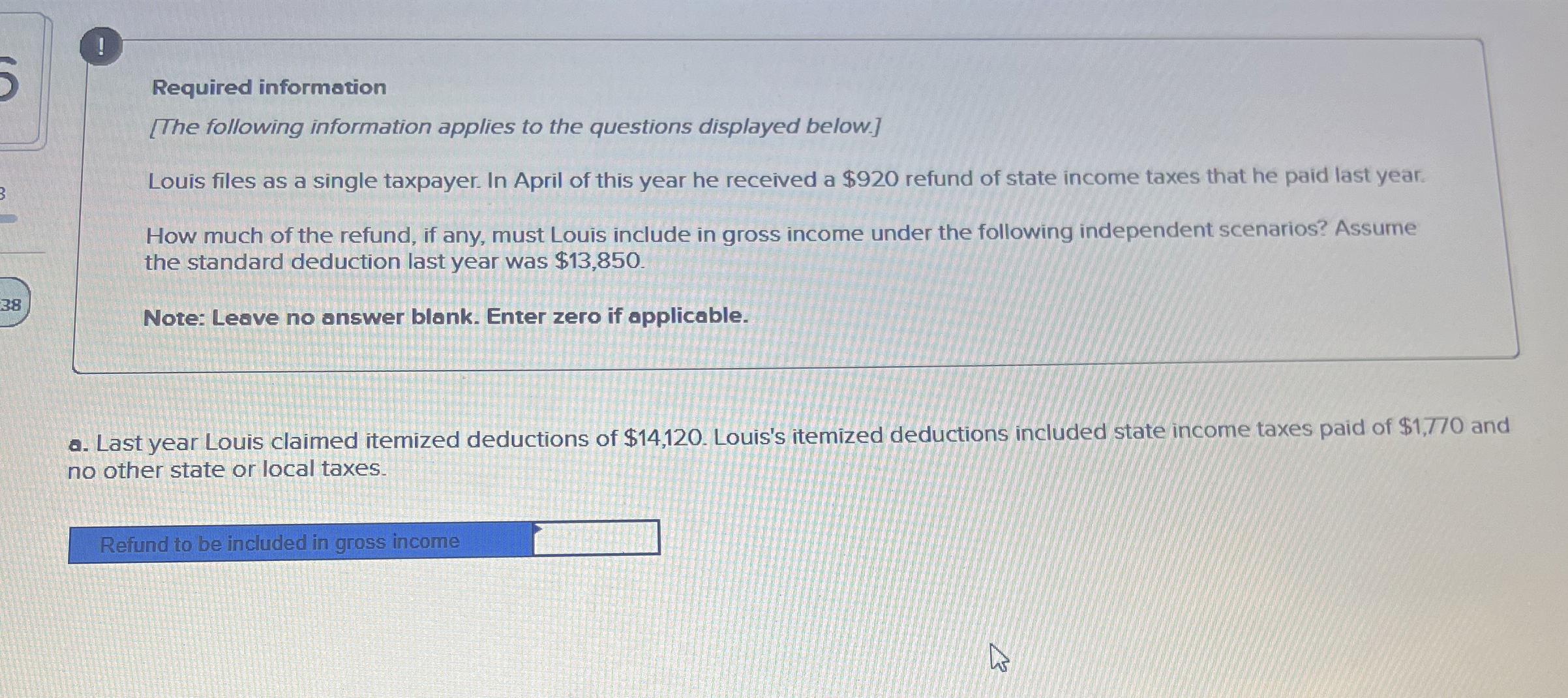 ! Required information [ The following