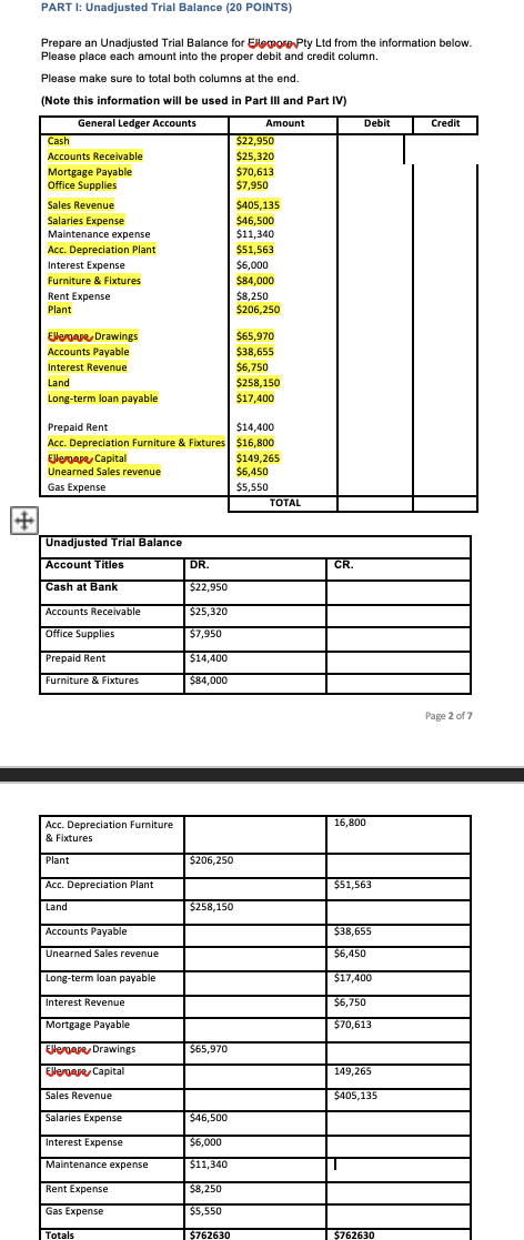 Hello, i need help can you please do part 1 2 3 4