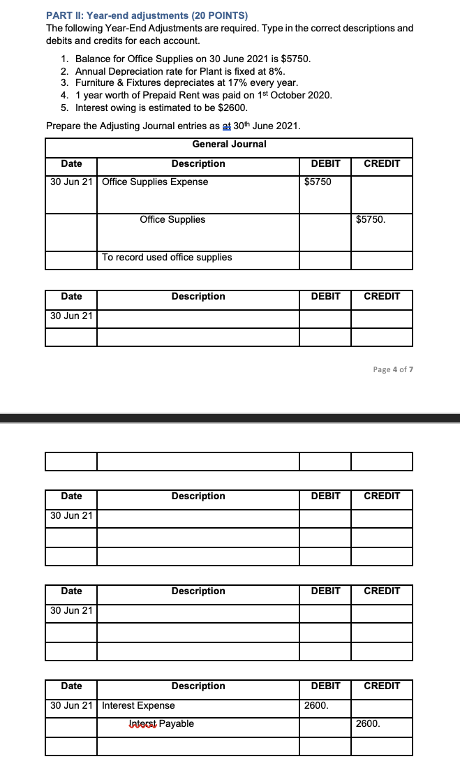 Hello, i need help can you please do part 1 2 3 4