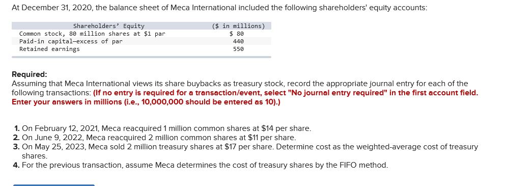 Can you help with this? At December 31, 2020, the