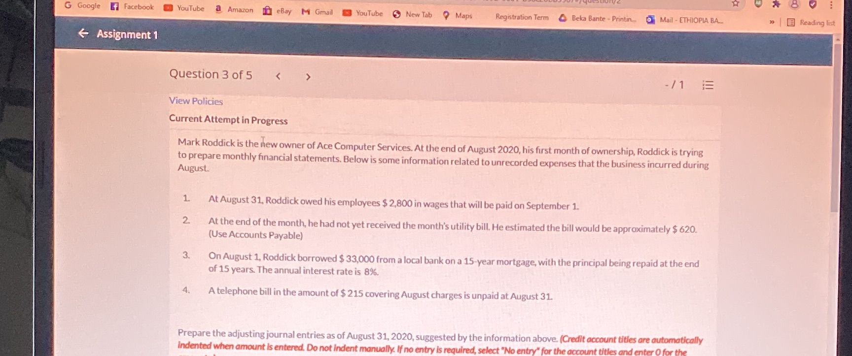 G Google f Facebook YouTube a Amazon eBay M Gmail