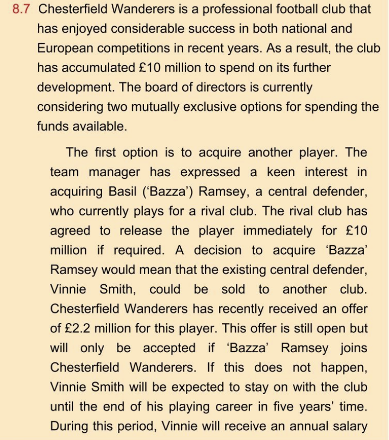 8 . 7 Chesterfield Wanderers is a professional