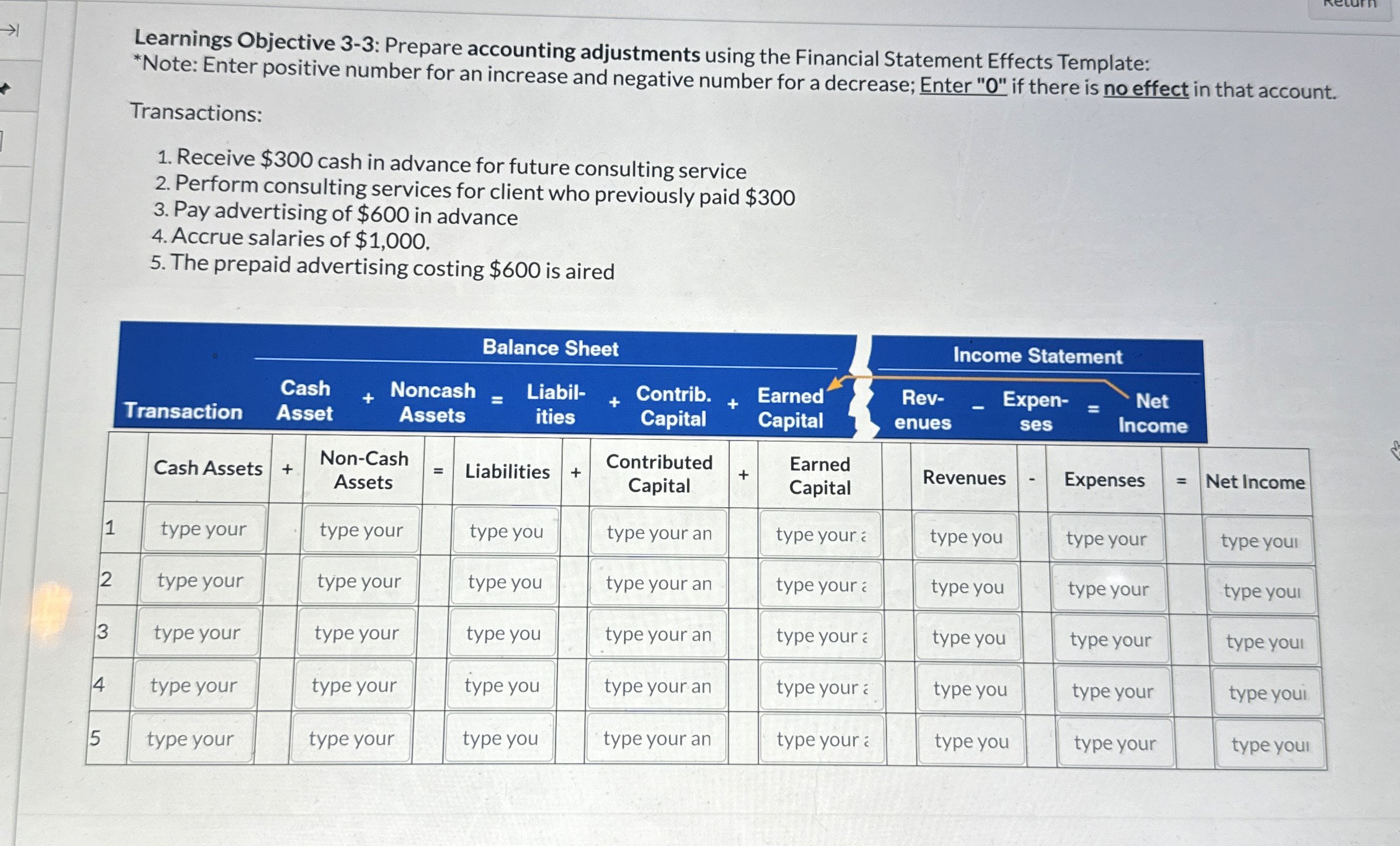 Learnings Objective 3 - 3 : Prepare accounting