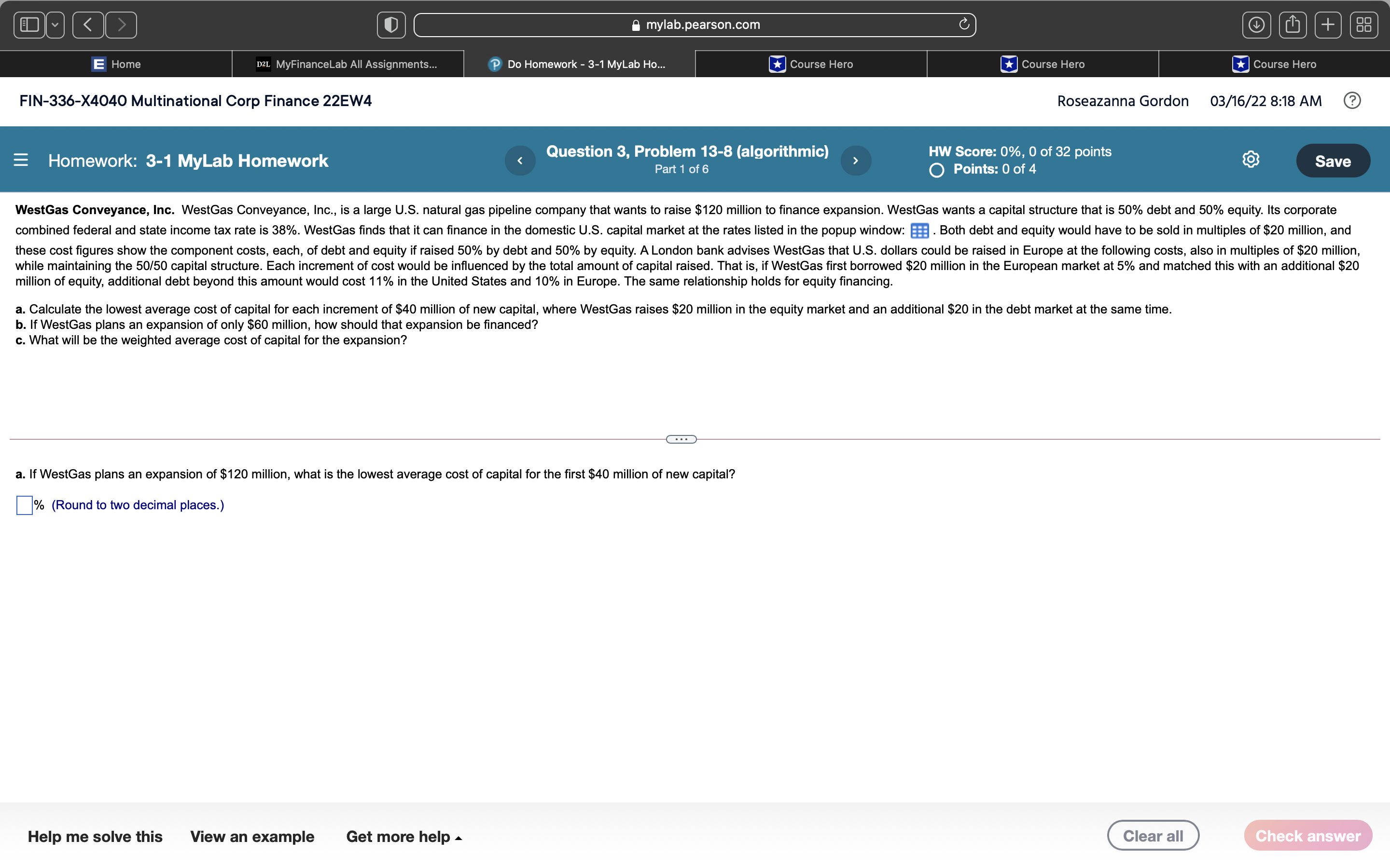 8 myla b.pearson.com 1) Do Homework - 31MyLab