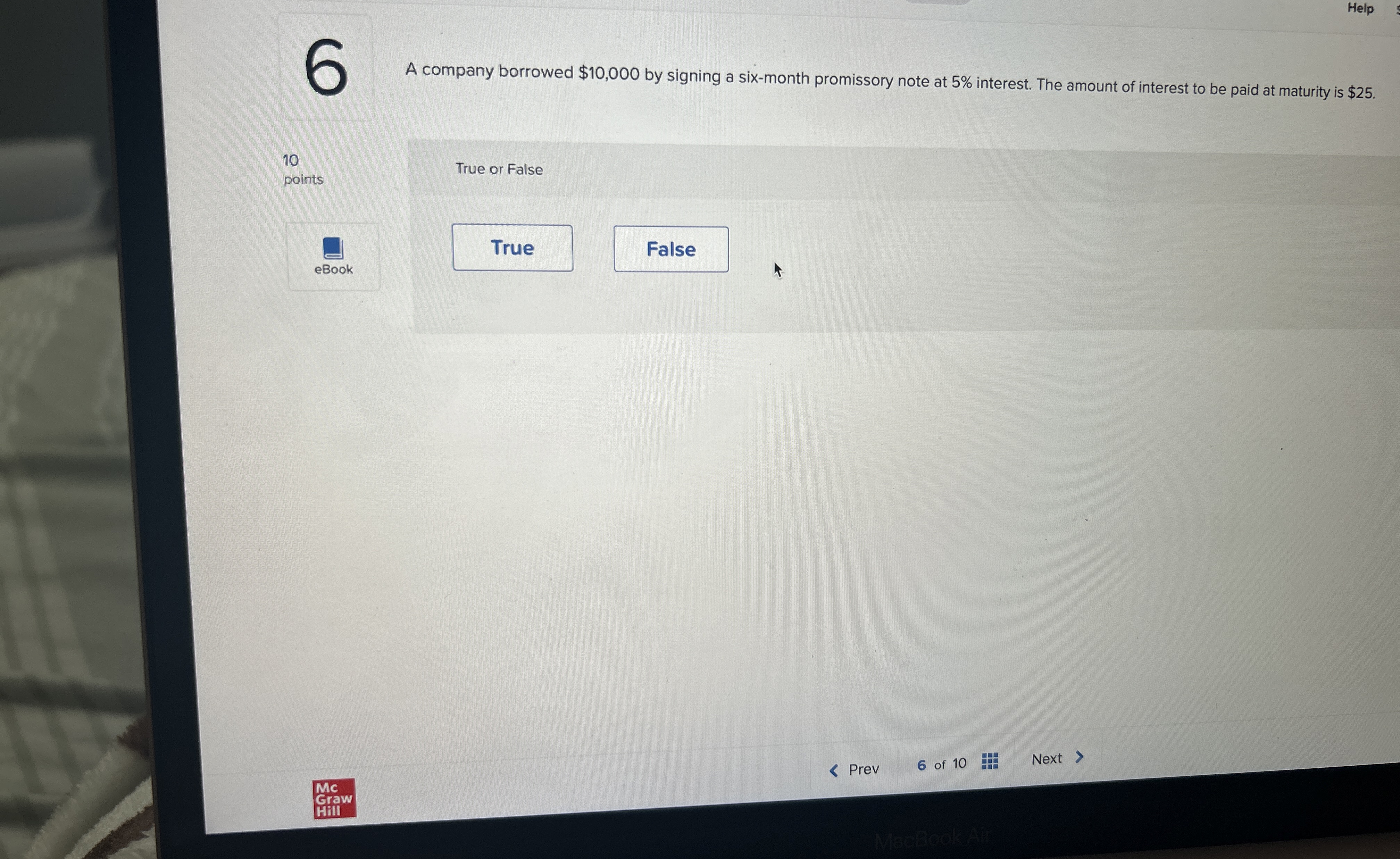 Help 6 A company borrowed $ 1 0 , 0 0 0 by