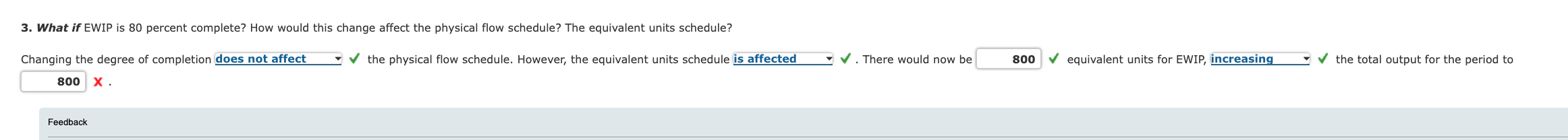 Physical Flow and Equivalent Units with EWIP