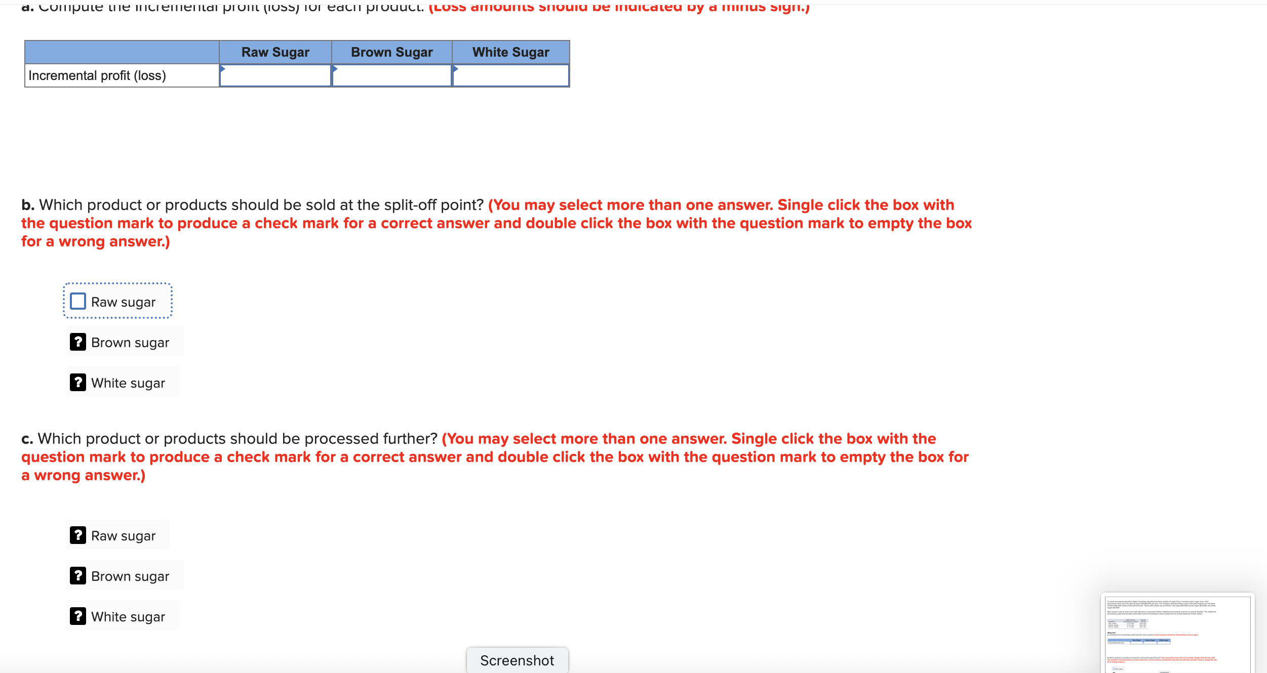 In ajoint processing operation, Nolen Company