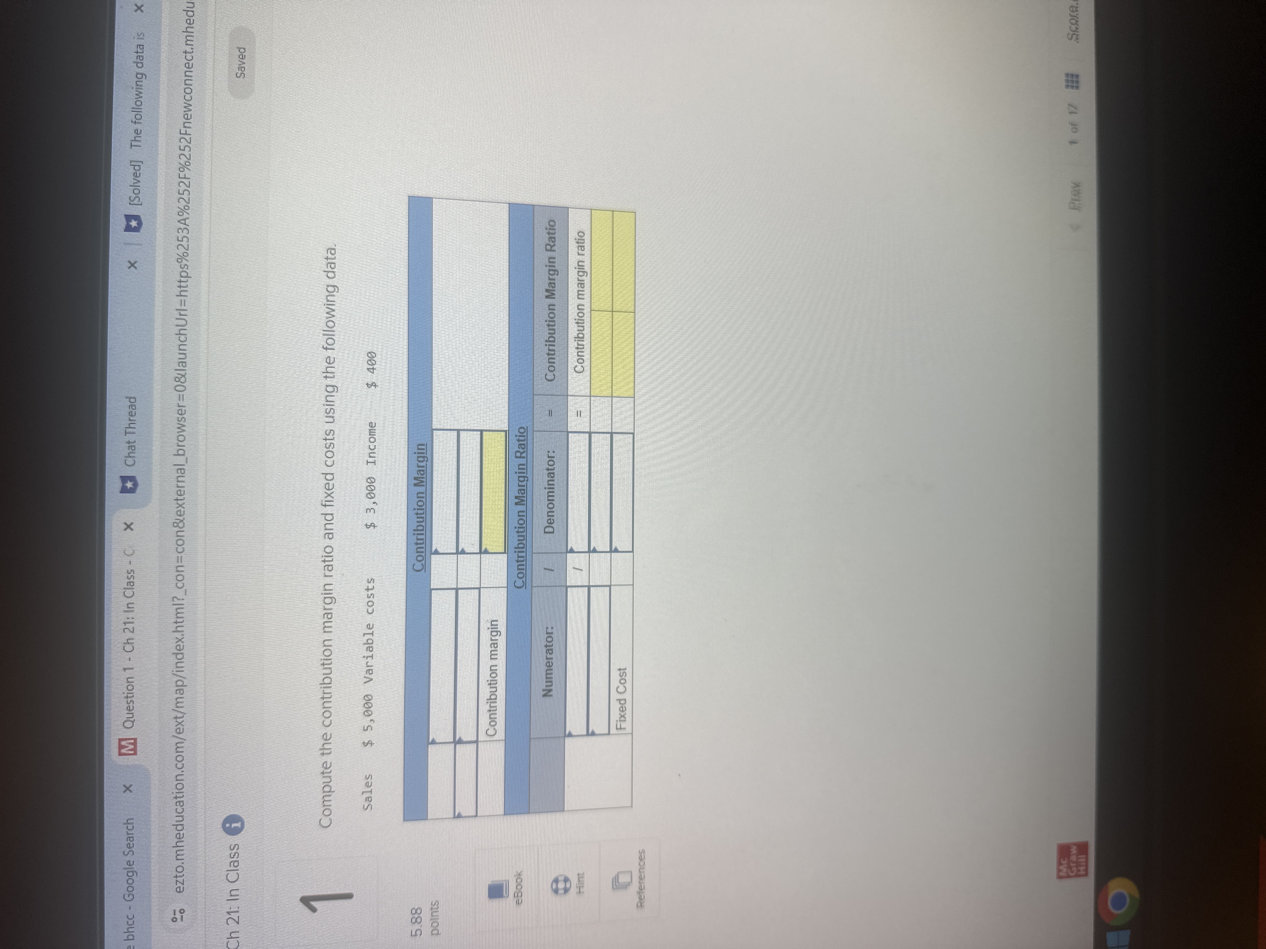 bhcc - Google Search X M Question 1 - Ch 21: In