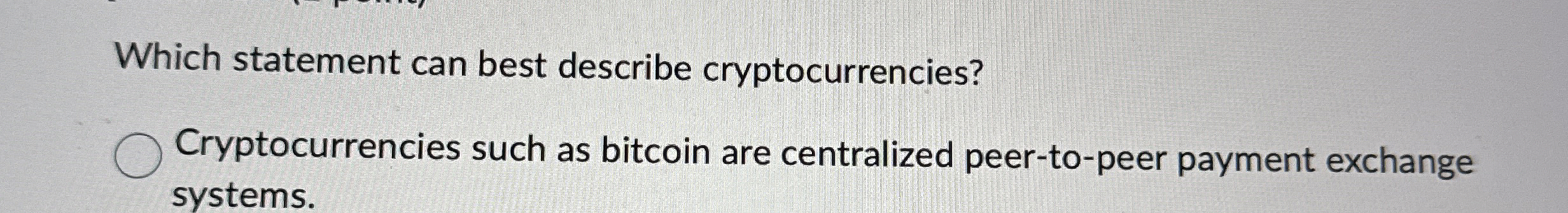 Which statement can best describe