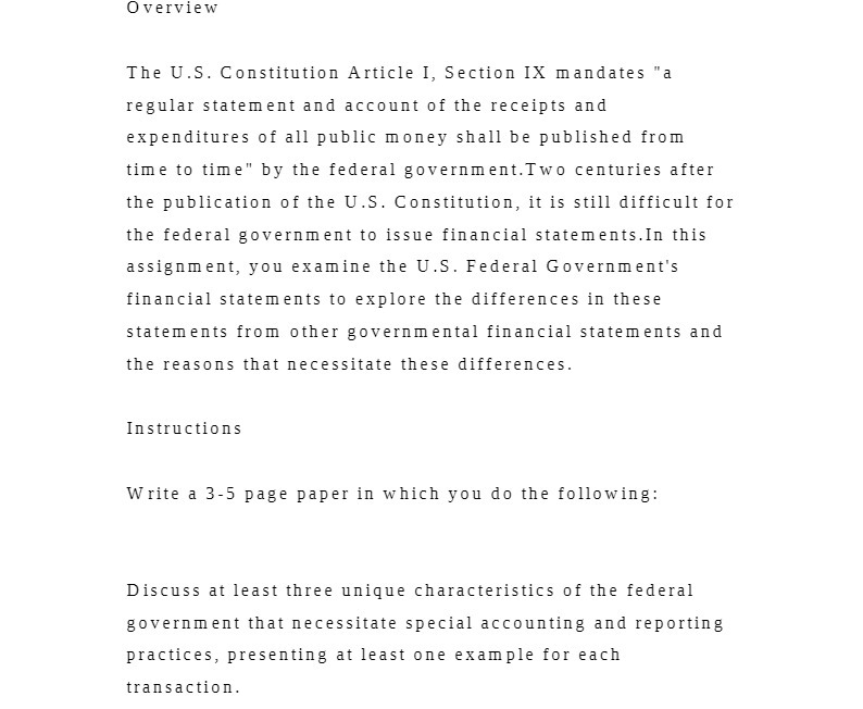 lDverview The U.S. IConstitution Article I,