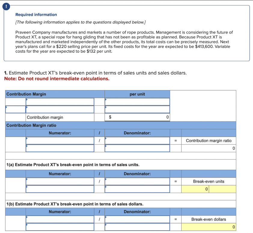 Required information [ The following information