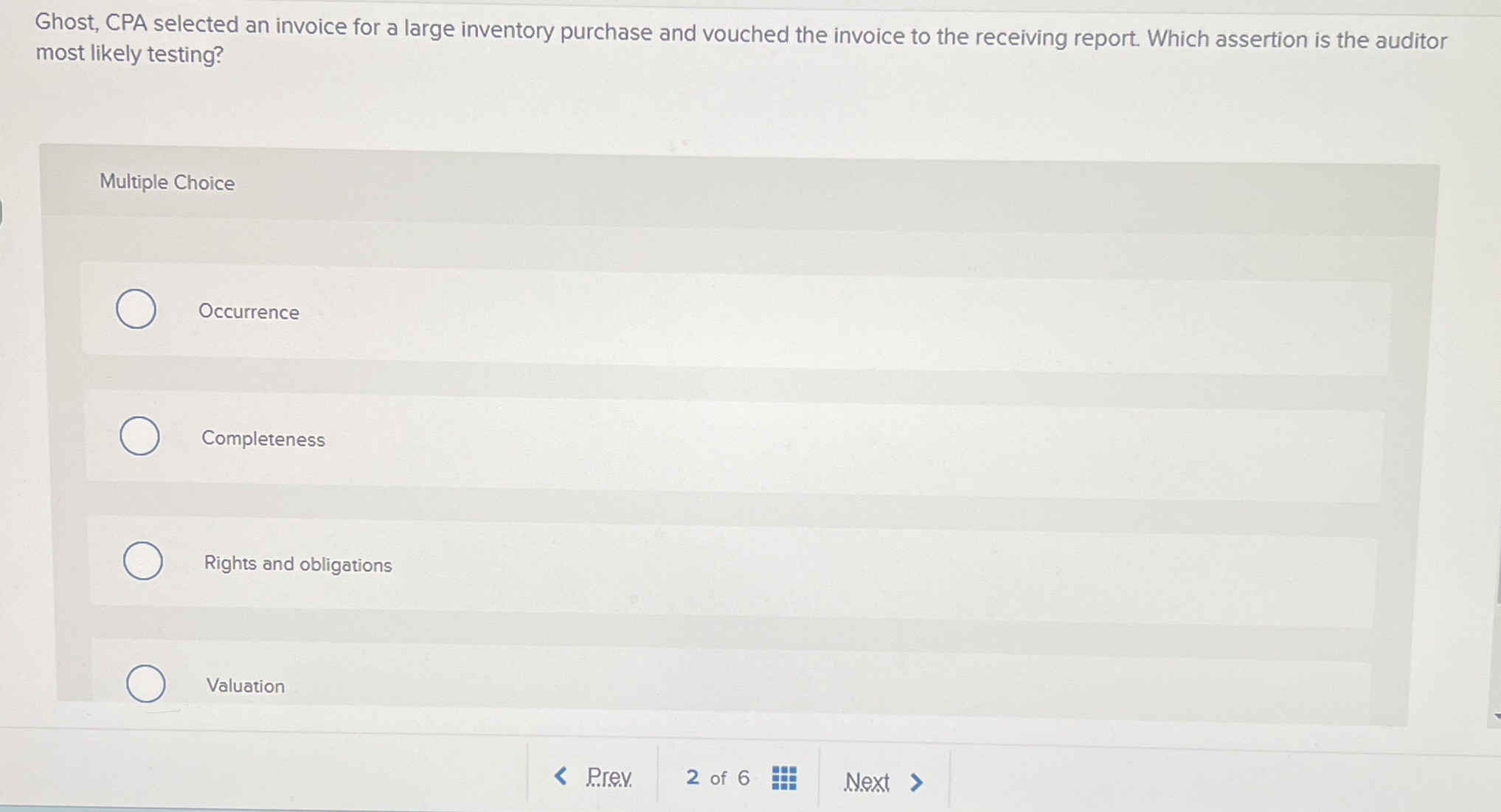 Ghost, CPA selected an invoice for a large