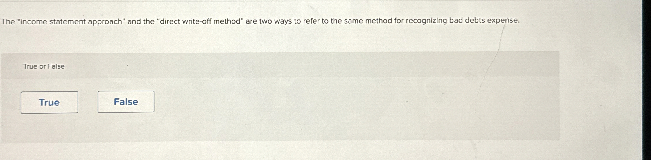 The "income statement approach" and the "direct