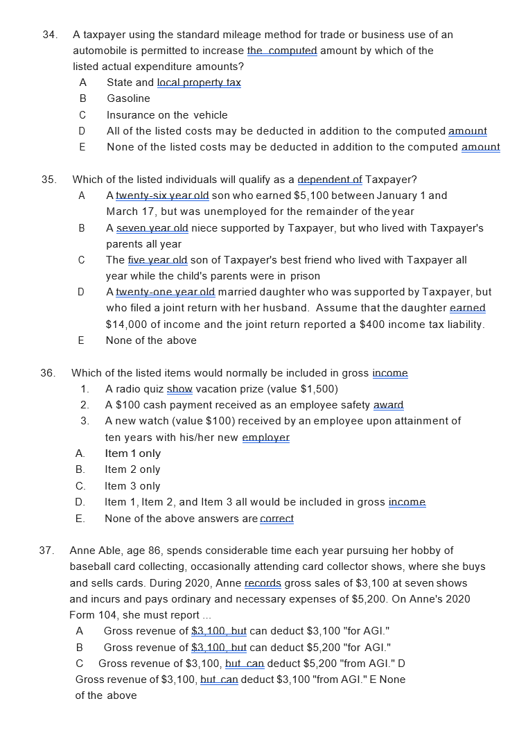 Answer all questions and problems appearing on