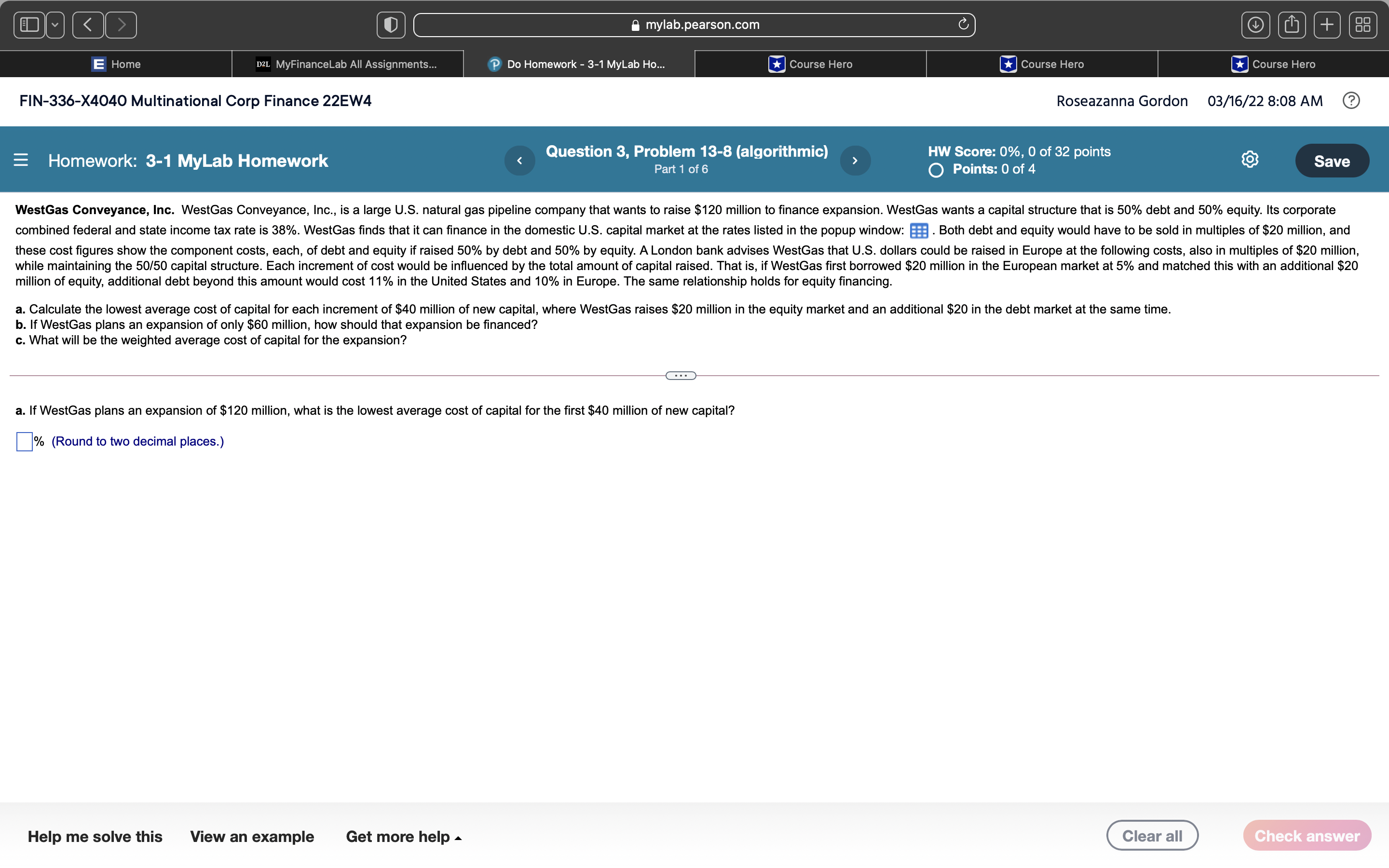8 myla b.pearson.com 1) Do Homework - 31MyLab