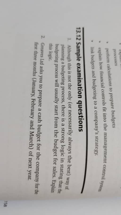 processes perform calculations to prepare budgets