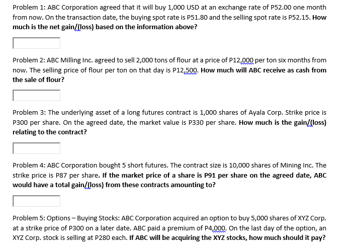 SHOW COMPUTATIONS: Problem 1: ABC Corporation