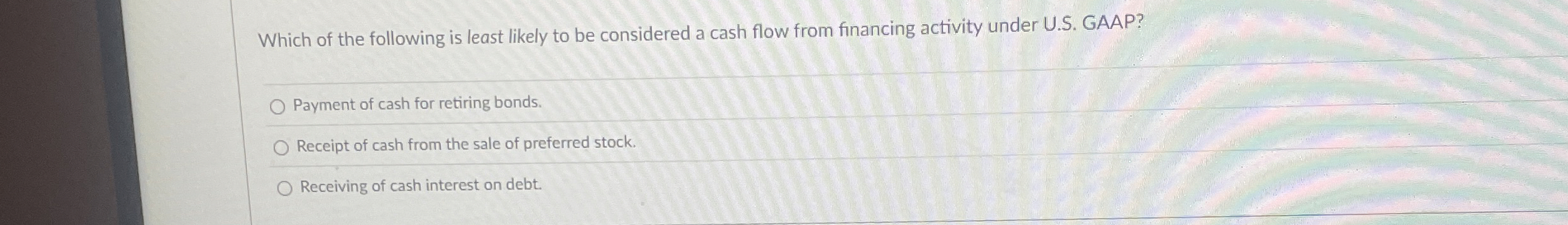 Which of the following is least likely to be