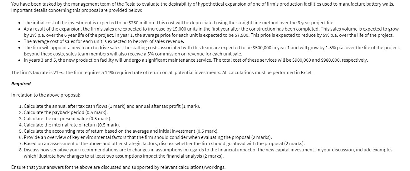 You have been tasked by the management team of