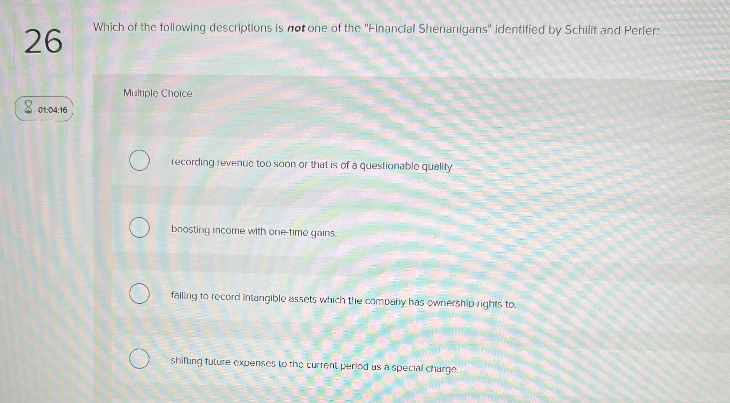 2 6 Which of the following descriptions is not